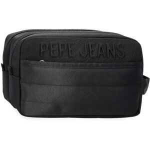 Pepe Jeans Ancor Neceser Två fack anpassningsbar svart 26 x 16 x 12 cm polyester 0,38 L av Joumma väskor, svart, Talla única, anpassningsbar necessär med två fack Pepe Jeans Ancor Neceser Två fack anpassningsbar svart 26 x 16 x 12 cm polyester 0,38 L av Joumma väskor, svart, Talla única, anpassningsbar necessär med två fack