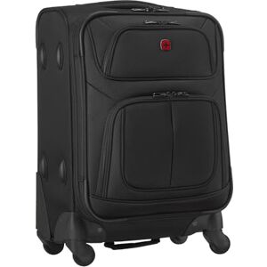 WENGER Sion mjukt skalfodral, vagn, utbyggbar, kvinnor och män, resor semester, svart, Carry-On, Softside utdragbar rullväska WENGER Sion mjukt skalfodral, vagn, utbyggbar, kvinnor och män, resor semester, svart, Carry-On, Softside utdragbar rullväska