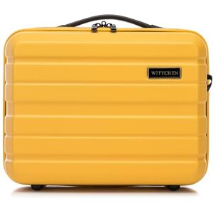 WITTCHEN COMODO Line Kosmetisk Bagage Toalettväska Vanity Case Damernas Resa Rigid Bärbar ABS Toalettväska Avtagbar axelrem Storlek XS Gul WITTCHEN COMODO Line Kosmetisk Bagage Toalettväska Vanity Case Damernas Resa Rigid Bärbar ABS Toalettväska Avtagbar axelrem Storlek XS Gul