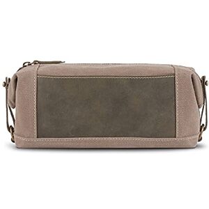 Londo Toalettväska äkta läder och duk resetoalettväska doppsats, gRÖN, En storlek, Unisex Londo Toalettväska äkta läder och duk resetoalettväska doppsats, gRÖN, En storlek, Unisex