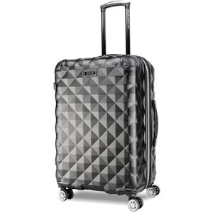 Kenneth Cole REACTION Diamond Tower Collection Lightweight Hardside Expandable 8-Wheel Spinner Travel Luggage, Black, 24-Inch Checked Kenneth Cole REACTION Diamond Tower Collection Lightweight Hardside Expandable 8-Wheel Spinner Travel Luggage, Black, 24-Inch Checked