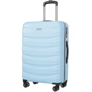 PUCCINI Polykarbonat resväska Valencia hårt skal handbagage vagn lätt resväska med tvillinghjul M-L-XL, blå, L, Medium resväska PUCCINI Polykarbonat resväska Valencia hårt skal handbagage vagn lätt resväska med tvillinghjul M-L-XL, blå, L, Medium resväska