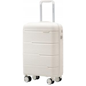 PUCCINI Casablanca resväska handbagage (M/L/XL) hårt skal fodral av polypropen resväska med 4 snurrhjul kombinationslås lätt och robust stabilt teleskophandtag korsspännremmar, Vit, M, M PUCCINI Casablanca resväska handbagage (M/L/XL) hårt skal fodral av polypropen resväska med 4 snurrhjul kombinationslås lätt och robust stabilt teleskophandtag korsspännremmar, Vit, M, M