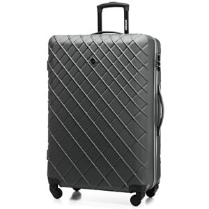 WITTCHEN Resväska Handbagage Kabinväska Hårdfodral i ABS med 4 svänkbara hjul Kombinationslås Teleskopiskt handtag Classic Line Storlek L Svart WITTCHEN Resväska Handbagage Kabinväska Hårdfodral i ABS med 4 svänkbara hjul Kombinationslås Teleskopiskt handtag Classic Line Storlek L Svart