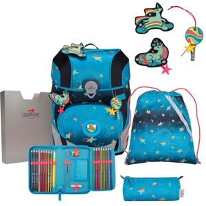 DerDieDas ErgoFlex Tiny exklusiv LED skolväska set 5 delar Rainbow Star, Blå, Medium DerDieDas ErgoFlex Tiny exklusiv LED skolväska set 5 delar Rainbow Star, Blå, Medium