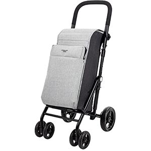 Carlett Lett430 Urban Duo Folding Trolley with Large Capacity, 25 kg, 36L Shopping, 7.5L Thermal Bag and Back Pocket Ice Grey, 25kg Carlett Lett430 Urban Duo Folding Trolley with Large Capacity, 25 kg, 36L Shopping, 7.5L Thermal Bag and Back Pocket Ice Grey, 25kg