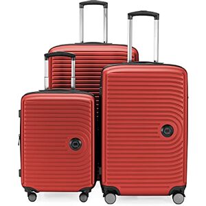 Hauptstadtkoffer Mitte set med 3 resväskor handbagage resväska 55 cm, medium resväska 68 cm + stor resväska 77 cm, hårt skal ABS, TSA, Röd Hauptstadtkoffer Mitte set med 3 resväskor handbagage resväska 55 cm, medium resväska 68 cm + stor resväska 77 cm, hårt skal ABS, TSA, Röd