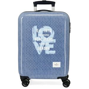 Pepe Jeans Noni Denim blå kabinväska 38 x 55 x 20 cm styv 2 kg sida kombinationslås ABS 2 kg 34L handbagage av Joumma Bags, Blå, Talla única, Kabinväska Pepe Jeans Noni Denim blå kabinväska 38 x 55 x 20 cm styv 2 kg sida kombinationslås ABS 2 kg 34L handbagage av Joumma Bags, Blå, Talla única, Kabinväska