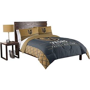 Northwest NHL Vegas Golden Knights Unisex-vuxen täcke och bluff set, full/drottning, utkast Northwest NHL Vegas Golden Knights Unisex-vuxen täcke och bluff set, full/drottning, utkast