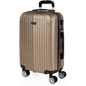 ITACA Kabinväska, Handbagage, 55x40x20, Lätt Vikt Och 4 Hjul Stilren Trolley Med Och Hårda Skalet För Säker Och Smidig Resa, Kompatibel med Ryanair, Champagne ITACA Kabinväska, Handbagage, 55x40x20, Lätt Vikt Och 4 Hjul Stilren Trolley Med Och Hårda Skalet För Säker Och Smidig Resa, Kompatibel med Ryanair, Champagne