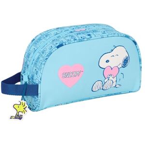 safta SNOOPY LOVE Stor sminkväska för barn, barnväska, anpassningsbar till vagn, perfekt för barn i åldrarna 5 till 14 år, bekväm och mångsidig, kvalitet och styrka, 26 x 16 x 9 cm, Ljusblå, M, tillfällig safta SNOOPY LOVE Stor sminkväska för barn, barnväska, anpassningsbar till vagn, perfekt för barn i åldrarna 5 till 14 år, bekväm och mångsidig, kvalitet och styrka, 26 x 16 x 9 cm, Ljusblå, M, tillfällig