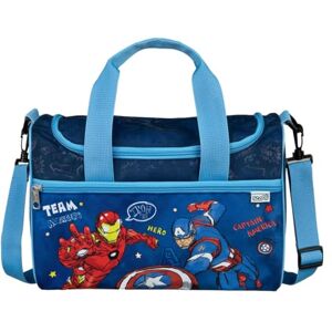 Scooli – Marvel Avengers sportväska för barn – rymligt huvudfack – justerbar axelrem – superhjältedesign – robust, blå, Einheitsgröße Scooli – Marvel Avengers sportväska för barn – rymligt huvudfack – justerbar axelrem – superhjältedesign – robust, blå, Einheitsgröße
