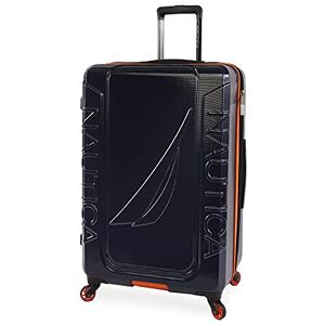 NAUTICA Birch Hardside Spinner Bagage, Marinblå/orange, Checked-Large 29-Inch, Björk hård sida spinner bagage NAUTICA Birch Hardside Spinner Bagage, Marinblå/orange, Checked-Large 29-Inch, Björk hård sida spinner bagage