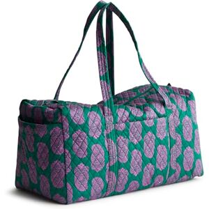 Vera Bradley Women's Large Original Duffel, Cotton Gabardine, Iconic Paisley Green Jacket, One Size Vera Bradley Women's Large Original Duffel, Cotton Gabardine, Iconic Paisley Green Jacket, One Size