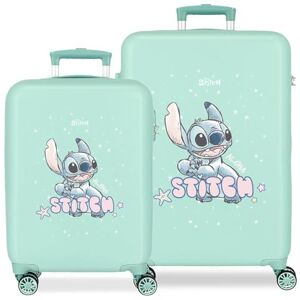 Disney Härlig Stitch Resväska Set Blå 55/65 cm Styv 5,6 kg Sidokombinationslås ABS 5,6 kg 91 L Handbagage, Blå, Talla única, Bagageset Disney Härlig Stitch Resväska Set Blå 55/65 cm Styv 5,6 kg Sidokombinationslås ABS 5,6 kg 91 L Handbagage, Blå, Talla única, Bagageset