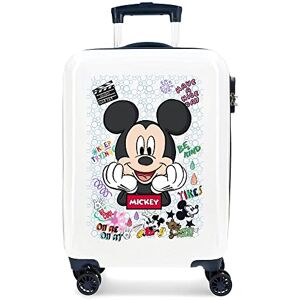 Disney Mickey Be Cool Kabinväska Vit 38x55x20 cms Stelt ABS Kombinationslås Sidan 34L 2 kg 4 Dubbla hjul Handbagage, Vit, Maleta, Kabinväska Disney Mickey Be Cool Kabinväska Vit 38x55x20 cms Stelt ABS Kombinationslås Sidan 34L 2 kg 4 Dubbla hjul Handbagage, Vit, Maleta, Kabinväska