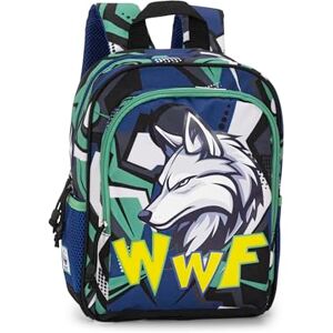 Franco Cosimo Panini WWF Officiell miniryggsäck, WWF, med huvudfack och framficka med dragkedja, axelrem, justerbar och vadderad, vadderad rygg och botten, 23 x 30 H x 10 cm, blå, Blå, 23x30x10, Franco Cosimo Panini WWF Officiell miniryggsäck, WWF, med huvudfack och framficka med dragkedja, axelrem, justerbar och vadderad, vadderad rygg och botten, 23 x 30 H x 10 cm, blå, Blå, 23x30x10,