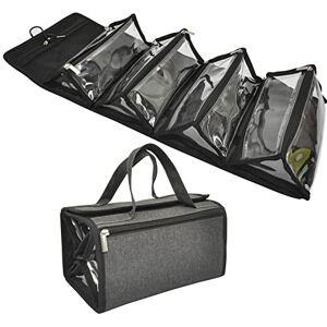 Jula Vance Hängande toalettväska, stor kapacitet, i ekologisk polyester, resetoalettväska, smink- och kosmetikväska, 4-i-1, hoprullbar, med 4 avtagbara genomskinliga TPU-fickor och krokar, Grå, Jula Vance Hängande toalettväska, stor kapacitet, i ekologisk polyester, resetoalettväska, smink- och kosmetikväska, 4-i-1, hoprullbar, med 4 avtagbara genomskinliga TPU-fickor och krokar, Grå,