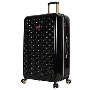 Betsey Johnson 30 Inch Checked Luggage Collection Expandable Scratch Resistant (ABS + PC) Hardside Suitcase Designer Lightweight Bag with 8-Rolling Spinner Wheels (Heart to Heart Black, 30in) Betsey Johnson 30 Inch Checked Luggage Collection Expandable Scratch Resistant (ABS + PC) Hardside Suitcase Designer Lightweight Bag with 8-Rolling Spinner Wheels (Heart to Heart Black, 30in)