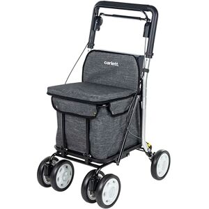 Carlett Lett800 Senior Comfort 4 Wheels and Seat, Foldable Trolley with Removable Shopping Bag 29 L / 15 kg, Grey, Fabric, Blue, 29L/15kg Carlett Lett800 Senior Comfort 4 Wheels and Seat, Foldable Trolley with Removable Shopping Bag 29 L / 15 kg, Grey, Fabric, Blue, 29L/15kg