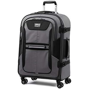 Travelpro Bold 66 cm expanderbar rutig bagagespinner, lätt, robust resväska, grå/Svart, Checked-Medium 26-Inch, Djärv – expanderbart bagage med softside med spinner- Travelpro Bold 66 cm expanderbar rutig bagagespinner, lätt, robust resväska, grå/Svart, Checked-Medium 26-Inch, Djärv – expanderbart bagage med softside med spinner-