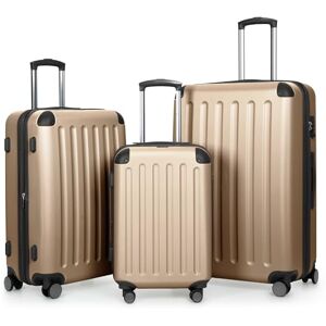 Hauptstadtkoffer Spree 3-delars kofferset, kabinväska 55 cm, medelstor väska 65 cm och stor resväska 75 cm, hårdskal i ABS+PC, TSA-kodlås, champagnefärgad Hauptstadtkoffer Spree 3-delars kofferset, kabinväska 55 cm, medelstor väska 65 cm och stor resväska 75 cm, hårdskal i ABS+PC, TSA-kodlås, champagnefärgad