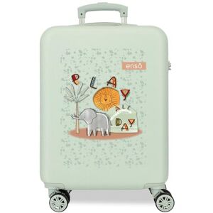 Enso Play All Day grön kabinväska 38 x 55 x 20 cm hård ABS sida kombinationslås 34L 2 kg 4 dubbla hjul bagage hand, grön, Kabinväska Enso Play All Day grön kabinväska 38 x 55 x 20 cm hård ABS sida kombinationslås 34L 2 kg 4 dubbla hjul bagage hand, grön, Kabinväska