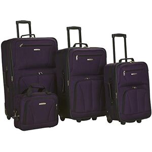 Rockland Set med resväskor med mjuka sidor, stående, Lila, 4-Piece Set (14/19/24/28) Rockland Set med resväskor med mjuka sidor, stående, Lila, 4-Piece Set (14/19/24/28)