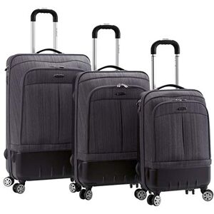 Rockland Bagage Milan Hybrid Eva 3-delat bagageset, Brun, En storlek, Milan Hybrid Spinner hjul bagage set Rockland Bagage Milan Hybrid Eva 3-delat bagageset, Brun, En storlek, Milan Hybrid Spinner hjul bagage set