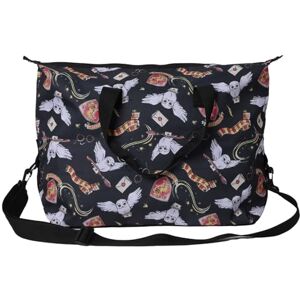 Harry Potter -väska duffelväska Hogwarts heltäckande tryck uggla glasögon handbagage på resor, Svart, En storlek, Weekender duffelväska Harry Potter -väska duffelväska Hogwarts heltäckande tryck uggla glasögon handbagage på resor, Svart, En storlek, Weekender duffelväska