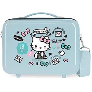 Hello Kitty anpassningsbar ABS-toalettväska, azul, 29x21x15 cms, Skönhetsväska Hello Kitty anpassningsbar ABS-toalettväska, azul, 29x21x15 cms, Skönhetsväska