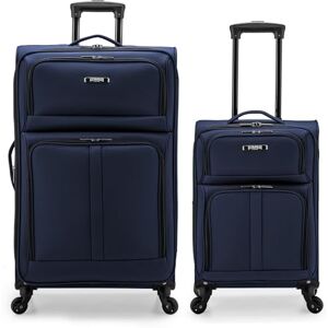 U.S. Traveler USA. Traveler Anzio mjuk resväska med expanderbar spinner-funktion, Marinblått Xsp, 2-Piece Set (22/30) U.S. Traveler USA. Traveler Anzio mjuk resväska med expanderbar spinner-funktion, Marinblått Xsp, 2-Piece Set (22/30)