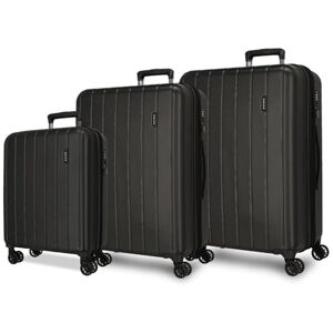 MOVOM Wood Resväskor Set Svart 55/65/75 cms Stelt ABS Stängning TSA 217L 11,3 kg 4 Dubbla hjul Bagage Hand, Svart, Talla única, Bagageuppsättning MOVOM Wood Resväskor Set Svart 55/65/75 cms Stelt ABS Stängning TSA 217L 11,3 kg 4 Dubbla hjul Bagage Hand, Svart, Talla única, Bagageuppsättning
