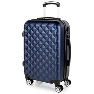 ITACA Kabinväska, Handbagage, 55x40x25, Lätt Vikt Och 4 Hjul Stilren Trolley Med TSA Kombinationshänglås Och Hårda Skalet För Säker Och Smidig Resa, Kompatibel med Ryanair, Blå ITACA Kabinväska, Handbagage, 55x40x25, Lätt Vikt Och 4 Hjul Stilren Trolley Med TSA Kombinationshänglås Och Hårda Skalet För Säker Och Smidig Resa, Kompatibel med Ryanair, Blå