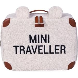 Childhome , Barnväska, helg, kabinstorlek, kompakt, solid, bärhandtag, namnetikett, design, mjukt material, miniresenär, teddy ecru Childhome , Barnväska, helg, kabinstorlek, kompakt, solid, bärhandtag, namnetikett, design, mjukt material, miniresenär, teddy ecru