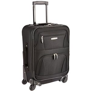 Rockland Bagage 45 cm expanderbar spinner handbagage, Svart, En storlek, 19 tum expanderbar spinner Carry On Rockland Bagage 45 cm expanderbar spinner handbagage, Svart, En storlek, 19 tum expanderbar spinner Carry On