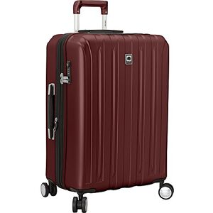 DELSEY PARIS Titanium Hardside Expandable Luggage with Spinner Wheels Checked Luggage, Black Cherry Red, Checked-Medium 25 Inch DELSEY PARIS Titanium Hardside Expandable Luggage with Spinner Wheels Checked Luggage, Black Cherry Red, Checked-Medium 25 Inch