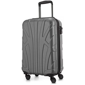 suitline Kabinväska 55 x 35 x 20 cm (34 L) ABS hård skal med TSA lås 4 dubbla hjul teleskophandtag lätt handbagage affärsresa, silver suitline Kabinväska 55 x 35 x 20 cm (34 L) ABS hård skal med TSA lås 4 dubbla hjul teleskophandtag lätt handbagage affärsresa, silver