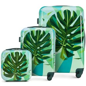 WITTCHEN Young Kollektion Set med 3 resväskor ABS med extra polykarbonat beläggning Fyra hjul Teleskopiskt handtag Kombinationslås Storlek (S+M+Necessär) Grön-blå WITTCHEN Young Kollektion Set med 3 resväskor ABS med extra polykarbonat beläggning Fyra hjul Teleskopiskt handtag Kombinationslås Storlek (S+M+Necessär) Grön-blå