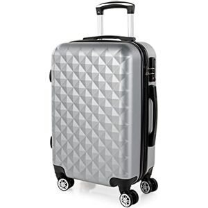 ITACA Kabinväska, Handbagage, 55x40x25, Lätt Vikt Och 4 Hjul Stilren Trolley Med TSA Kombinationshänglås Och Hårda Skalet För Säker Och Smidig Resa, Kompatibel med Ryanair, Silver ITACA Kabinväska, Handbagage, 55x40x25, Lätt Vikt Och 4 Hjul Stilren Trolley Med TSA Kombinationshänglås Och Hårda Skalet För Säker Och Smidig Resa, Kompatibel med Ryanair, Silver