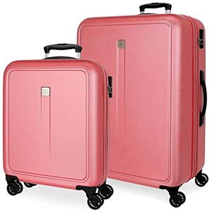 ROLL ROAD Kambodja resväskor, Rosa, 40 x 55 x 20 cm / 48 x 68 x 27 cm, set med 2 resväskor ROLL ROAD Kambodja resväskor, Rosa, 40 x 55 x 20 cm / 48 x 68 x 27 cm, set med 2 resväskor