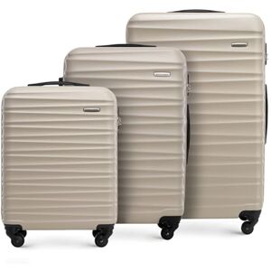 WITTCHEN GROOVE Line Set med 3 väskor Resväskor Hårt bagage med ABS-hölje Nummerlås, teleskophandtag 4 länkhjul Storlek (S+M+L) Beige SAS/Ryanair/Norwegian/Wizz Air/BRA/Sunclass Airliness WITTCHEN GROOVE Line Set med 3 väskor Resväskor Hårt bagage med ABS-hölje Nummerlås, teleskophandtag 4 länkhjul Storlek (S+M+L) Beige SAS/Ryanair/Norwegian/Wizz Air/BRA/Sunclass Airliness