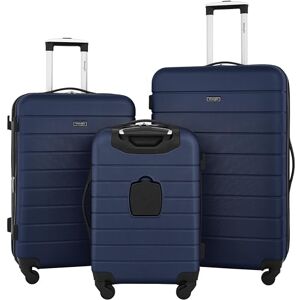 Wrangler 3-delad smart hardside spinner bagageuppsättning med USB-laddningsport Wrangler 3-delad smart hardside spinner bagageuppsättning med USB-laddningsport