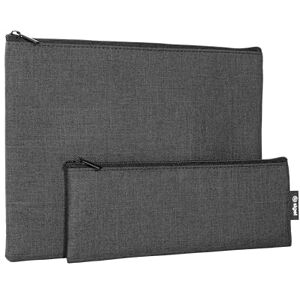 Sigel BA521 Väskorganiserings-set – återvunnen polyeten (RPET) syntetisk filt – mörkgrå – 25 x 18 x 1 cm / 22 x 8 x 1 cm Sigel BA521 Väskorganiserings-set – återvunnen polyeten (RPET) syntetisk filt – mörkgrå – 25 x 18 x 1 cm / 22 x 8 x 1 cm