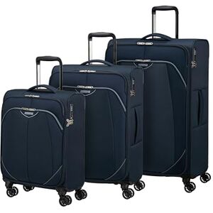 American Tourister Poproll 3-delars mjuk resväskeset (Handbagage, Medium, Stor), Lätt Blå (Navy) American Tourister Poproll 3-delars mjuk resväskeset (Handbagage, Medium, Stor), Lätt Blå (Navy)