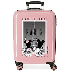Disney Mickey och Minnie Travel The World Paris Naken kabinväska 38x55x20 cms Styv ABS Kombinationslås Sidan 34L 2 kg 4 Dubbla hjul Bagage Hand, Rosa, Talla única, Kabinväska Disney Mickey och Minnie Travel The World Paris Naken kabinväska 38x55x20 cms Styv ABS Kombinationslås Sidan 34L 2 kg 4 Dubbla hjul Bagage Hand, Rosa, Talla única, Kabinväska