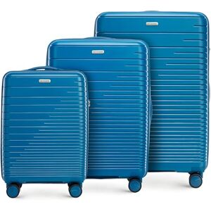 WITTCHEN FUERTA Line Resväska set Hårt bagage Expanderbar resväska Bagage i polypropylen med glansiga remmar 4 dubbla hjul Teleskopiskt stålhandtag TSA lås Storlek (S+M+L) Blå WITTCHEN FUERTA Line Resväska set Hårt bagage Expanderbar resväska Bagage i polypropylen med glansiga remmar 4 dubbla hjul Teleskopiskt stålhandtag TSA lås Storlek (S+M+L) Blå