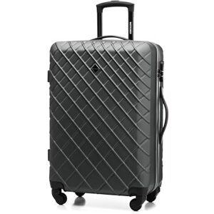 WITTCHEN Resväska Handbagage Kabinväska Hårdfodral i ABS med 4 svänkbara hjul Kombinationslås Teleskopiskt handtag Classic Line Storlek M Svart WITTCHEN Resväska Handbagage Kabinväska Hårdfodral i ABS med 4 svänkbara hjul Kombinationslås Teleskopiskt handtag Classic Line Storlek M Svart