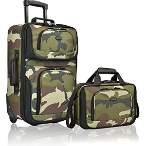 U.S. Traveler USA Traveler Rio robust tyg expanderbart handbagage set, Kamouflage, set, Rio lätt handbagage resväska 50,8 cm mjuk utbyggbar design, hållbar, affärer och resor U.S. Traveler USA Traveler Rio robust tyg expanderbart handbagage set, Kamouflage, set, Rio lätt handbagage resväska 50,8 cm mjuk utbyggbar design, hållbar, affärer och resor
