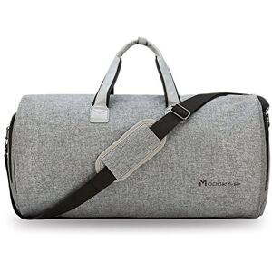 Modoker Konvertibel plaggväska med axelrem, handbagage plagg duffelväska för män kvinnor – 2-i-1 hängande resväska kostym resväskor, Grå, 45L US, Mjuk Modoker Konvertibel plaggväska med axelrem, handbagage plagg duffelväska för män kvinnor – 2-i-1 hängande resväska kostym resväskor, Grå, 45L US, Mjuk